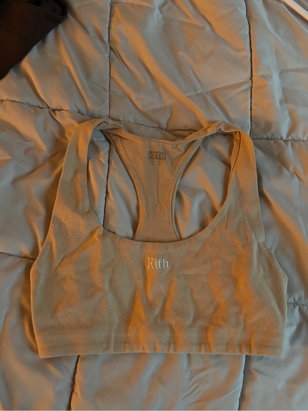 Kith Beige Ribbed Racerback Crop Top - Picture 4 of 4